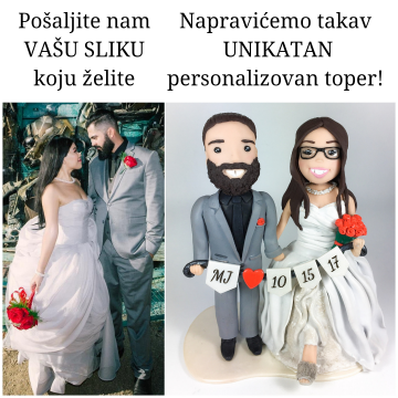 Jedinstveni trajni NEJESTIVI TOPERI po vašoj slici specijalno pravljeni